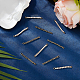 SUPERFINDINGS 12Pcs 2 Colors Brass Micro Pave Cubic Zirconia Links Connectors Rectangle Bar Jewelry Connectors Pendants 41x3mm Golden Edge Connector Charms for DIY Earring Jewelry Making KK-FH0004-50-4
