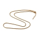 Ионное покрытие (ip) 304 ожерелье из нержавеющей стали с костяной веревкой для женщин NJEW-I121-01A-G-1