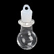 Pendentifs de bouteille de souhait en verre clair GLAA-A010-01G-1