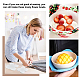 OLYCRAFT 20Pcs 2 Style Cozy Pre Cut Batting 9.7x9.7 Inch Microwave Quilt Batting Fabric Batting for Quilting Bow Template Bowl Wrap Cut for Kitchen Craft Stencil Fold Cut on Template DIY-OC0011-47-6