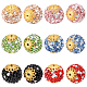 PandaHall Elite 60Pcs 6 Color Handmade Polymer Clay Rhinestone Beads PORC-PH0001-38-1