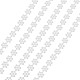 ABSプラスチックイミテーションパールガーランド連  ドアカーテンに最適  結婚式の装飾のDIY材料  スノーフレーク  ホワイト  10.5x10mm  2mm /セット AJEW-TA0016-10-4