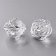 Transparent Clear Acrylic Rose Beads X-PL305Y-1-2