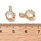 Латунные микропаве прозрачные кубические циркониевые подвески KK-A259-31G-3