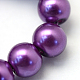Baking Painted Pearlized Glass Pearl Round Bead Strands X-HY-Q330-8mm-37-3