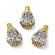 Perlas de gurú de 3 agujero de aleación de estilo tibetano chapado en estante FIND-B023-01-1