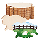 Olycraft 20 pieza de ovejas de madera sin terminar DIY-WH0430-025G-1