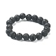 Natürliche Lava Rock Perlen Stretch Armbänder BJEW-A117-D-33-2
