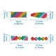 Regenbogen-Haarspangen aus Alligator-Perlenimitat aus Kunststoff PHAR-TA0001-04-11
