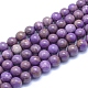 Lepidolita natural / hebras de perlas de piedra de mica púrpura G-L552H-09D-1