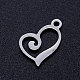201 Stainless Steel Open Heart Charms STAS-Q201-JN320-1-2