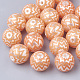 Perlas de imitación perlas acrílicas impresas MACR-R558-01B-1