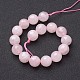 Chapelets de perles en quartz rose naturel X-G-G099-F12mm-15-4