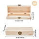木製収納ボックス  鉄パーツ  公式用品用  ジュエリー  長方形  バリーウッド  20.8x7.5x3.9cm WOOD-NB0001-60-6