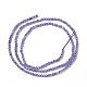 立方晶ジルコニアビーズ連売り  多面カット  ラウンド  紫色のメディア  3x2.5~3mm  穴：0.3mm  約114~141個/連  15.1~16.4インチ（38.4~41.8cm） G-F596-48E-3mm-2