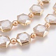 Chapelets de perles en verre électroplaqué EGLA-P043-B04-3