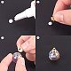 Pandahall 1 set pendentif bricolage de couleur mélangée faisant des perles de globe en verre soufflé mécanisé rondes globe en verre transparent breloques de bouteille pendentifs avec placage de support bails en laiton 18mm DIY-PH0020-06-18mm-5