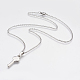 304 Stainless Steel Pendant Necklaces STAS-I075-26P-1