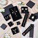 Benecreat 12 pack 22.4x5.5x3cm collier noir bracelet boîtes rectangle boîte à bijoux en carton noir avec velours rempli pour les anniversaires CBOX-BC0001-14-7