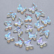 Transparent Spray Painted Glass Charms GLAA-YW0003-14-1