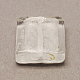 手作り銀箔ランプワークビーズ  正方形  ホワイト  12x12x6mm X-FOIL-S006-12x12mm-11-2