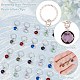 24 Stück 6 Farben Messing Glas Dreadlocks Perlen OHAR-AB00011-4