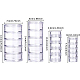 BENECREAT Mixed Size Stackable Round Plastic Containers 4 Column(5 Layer/Column) Bead Storage Jars for Beads CON-BC0005-60-2