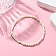 Bracelets extensibles en perles rondes et plates en howlite synthétique pour femmes BJEW-JB09717-09-2