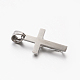 Thème de pâques hommes 201 pendentifs croix crucifix en acier inoxydable STAS-F010-21P-3