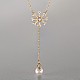 925 подвесные стерлингового серебра ожерелья NJEW-AA00090-05G-1