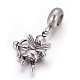 Retro 304 Stainless Steel European Style Dangle Charms OPDL-L013-47AS-2