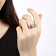 Laiton zircone cubique creux larges anneaux bande de doigt pour la fête RJEW-BB16288-7P-7