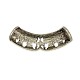 Antique Silver Alloy Rhinestone Curved Tube Beads ALRI-J095-28AS-2