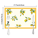 Rectangle with Lemon Pattern Cotton Linen Cloth Table Mat AJEW-WH0196-001-2