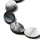 Нити бусин из натуральной черной ракушки для губ BSHE-D300-02-13x18mm-3