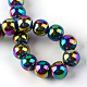 Electroplate Transparent Glass Beads Strands EGLA-Q062-6mm-D02-3