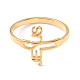 ワードイエス304女性のためのステンレス鋼の指輪  ゴールドカラー  内径：usサイズ6 1/2（16.9mm） RJEW-B035-04P-2