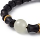 Bracelet extensible en perles de bois d'ébène pour femme BJEW-H566-11C-2
