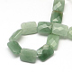 Faceted Rectangle Green Aventurine Beads Strands X-G-R304-12-2