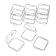 プラスチックビーズ収納ケース  長方形  透明  4x3.45x1.8cm CON-FS0001-11-1