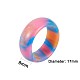 Resin Simple Plain Band Finger Ring with Clouds Pattern for Women JR850A-2
