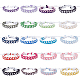Anattasoul 20 pièces 20 couleurs ensemble de bracelets à cordon tressé en coton et lin faits à la main BJEW-AN0001-62-1