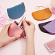CRASPIRE 5Pcs 5 Color Leather Coin Purse Mini Keychain Card Holder Wallet Leather Coin Case Multicolor Change Pouch Bag with Zipper for Women Men Girls Valentine's Day ABAG-CP0001-03-3