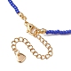 Colliers de perles en lapis-lazuli naturel de style bohème NJEW-JN04658-04-5