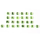 Cuentas de acrílico transparente verde claro TACR-YW0001-09B-2