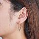 SHEGRACE 925 Sterling Silver Heart Hoop Earrings JE625B-2
