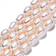 Fili di perle di perle d'acqua dolce coltivate naturali PEAR-N012-06G-1