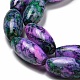 Baking Painted Glass Beads Strands DGLA-S115-22x10-S17-5