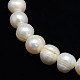 Fili di perle di perle d'acqua dolce coltivate naturali PEAR-L001-B-10-2