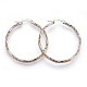304 Stainless Steel Hoop Earrings EJEW-P173-09GP-1